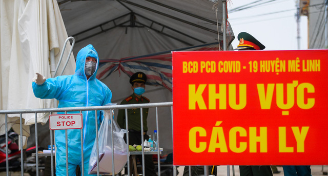 Toàn bộ thôn Hạ Lôi đã được cách ly y tế 28 ngày từ 8/4 đến 5/5. Ảnh: NĐT