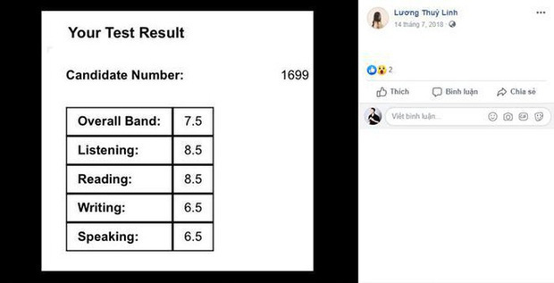 Tiếng Anh là một trong thế mạnh đáng gờm của cô.
