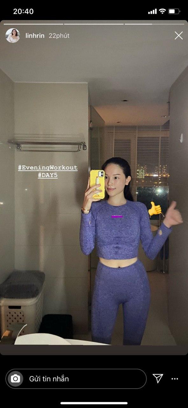 Linh Rin khoe mặt mộc cùng vóc dáng thon gọn