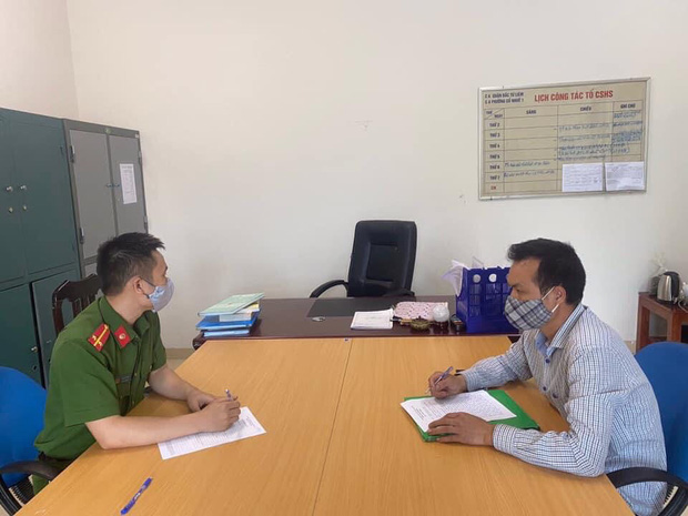 Tài xế tại cơ quan công an.