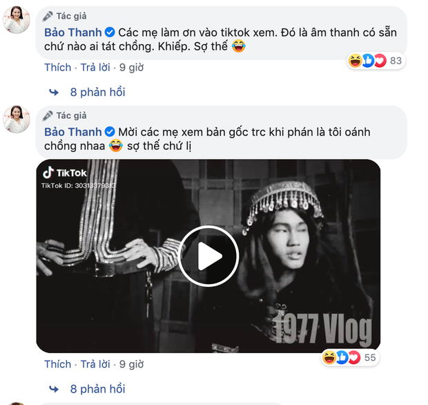 Nữ diễn viên giữ thái độ bình tĩnh trả lời bình luận của khán giả.