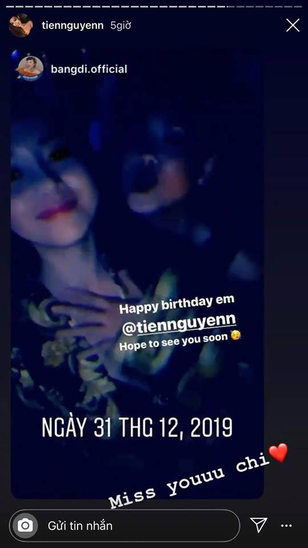 Được Băng Di gửi lời chúc sinh nhật, Tiên Nguyễn cũng đáp lại 