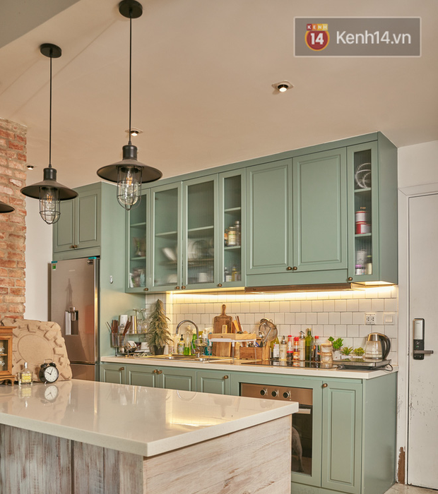 Góc bếp nhỏ nhắn, gọn gàng