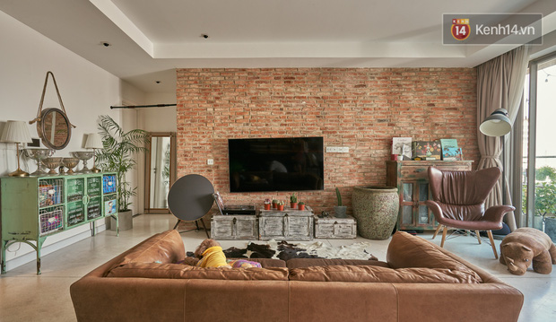 Phòng khách kết hợp với phòng làm việc