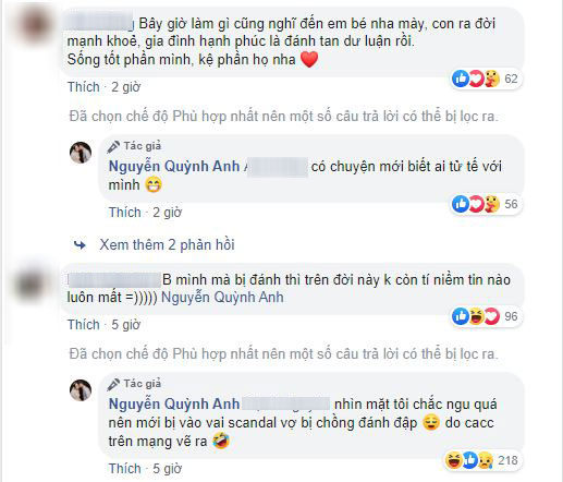 Song, cô vẫn tích cực phủ nhận mọi tin đồn dù lùm xùm bắt nguồn từ chính story Quỳnh Anh đăng lên.