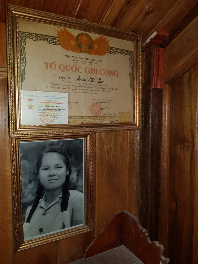 Liệt sĩ Đoàn Thị Nga - 1 trong 13 chiến sĩ thanh niên xung phong thuộc Đại đội 933, Đội 92 Thanh niên xung phong chống Mỹ cứu nước Bắc Thái đã hy sinh do bị nước cuốn trôi khi đang làm nhiệm vụ đắp đập. Ảnh: Nhật Tân