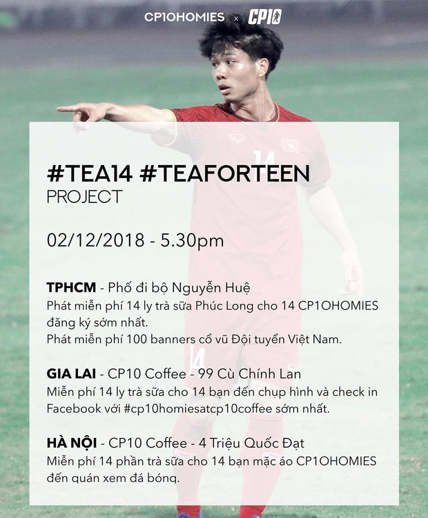 Hoạt động của CP10 Homies do Viên Minh tổ chức nhằm kết nối Công Phượng và người hâm mộ.