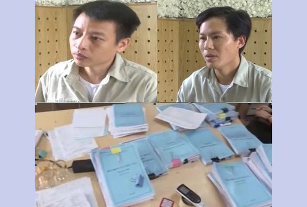 Hai đối tượng cầm đầu đường dây mua bán trái phép hóa đơn GTGT trị giá giao dịch hàng nghìn tỷ đồng, bị Công an Phú Thọ xử lý. Ảnh: An ninh Thủ đô