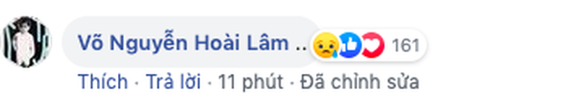 Hoài Lâm để lại bình luận dưới bài đăng của Bảo Ngọc.
