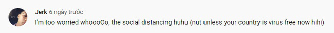 Một trong số rất nhiều comment tỏ ra lo lắng vì nhóm nhạc ở Việt Nam không thực hiện giãn cách xã hội.