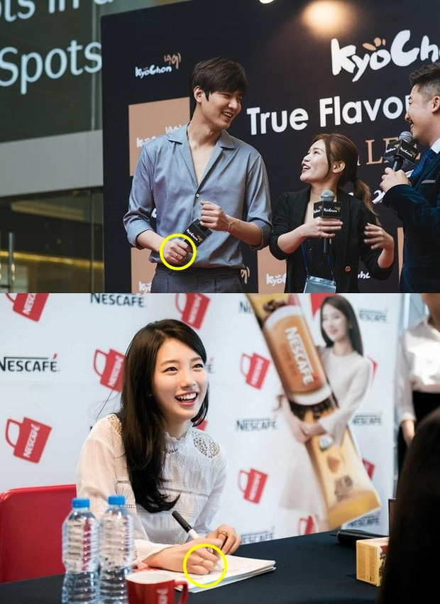 Khoảnh khắc cặp đôi bị bắt gặp đeo nhẫn đôi.