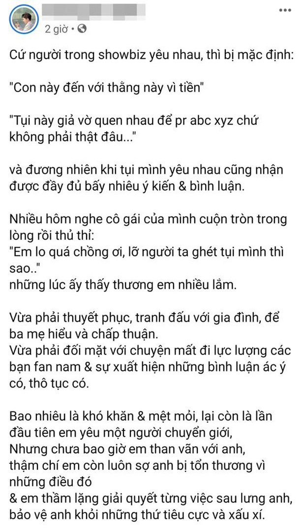 Anh chàng đã có động thái bảo vệ người yêu.