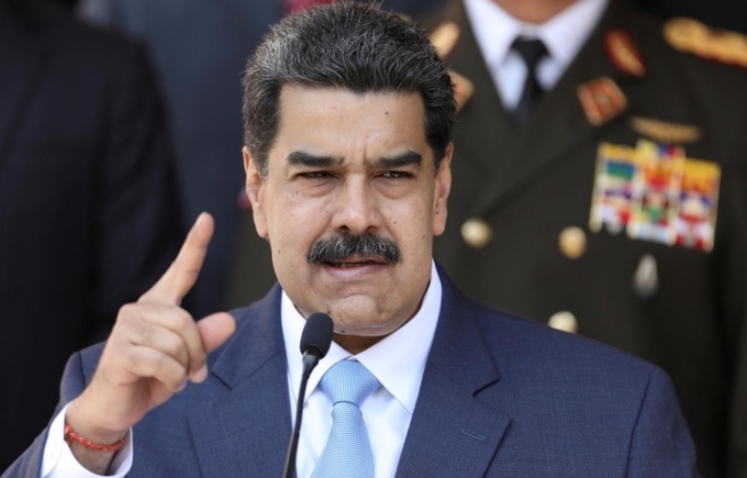 Tổng thống Venezuela Nicolas Maduro tại Caracas hôm 12/3. Ảnh: Reuters.