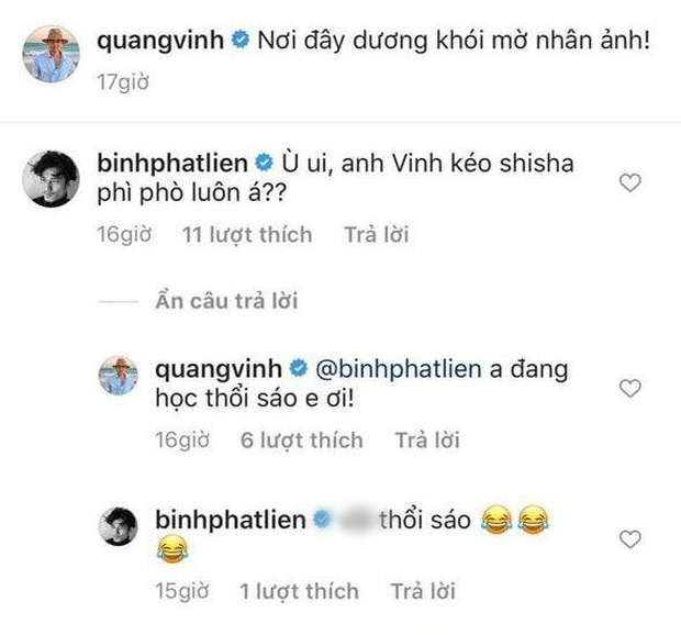Đoạn bình luận qua lại của Liên Bỉnh Phát và Quang Vinh gây chú ý.