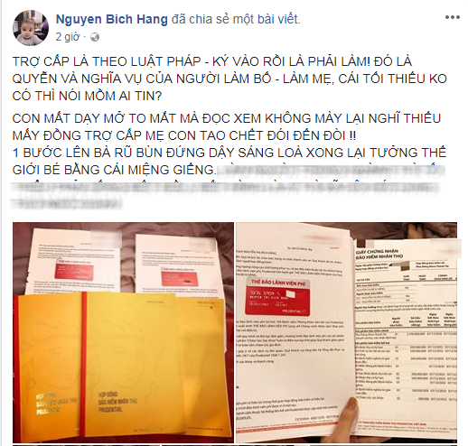 Hằng Túi tỏ ra bức xúc về việc Đăng Nguyên không trợ cấp nuôi con và vợ mới của anh còn tỏ thái độ với các con của cô.