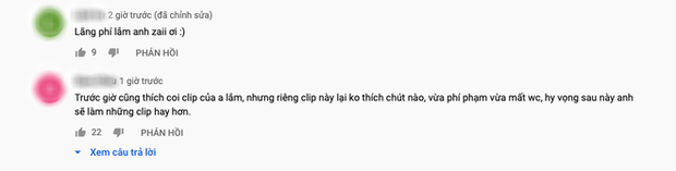 Một cô gái cho hay trước giờ rất thích xem video của Hưng, nhưng riêng clip này lại thấy phí phạm và mất vệ sinh