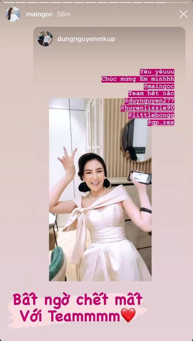 Story được cô chia sẻ trước khi chương trình kết thúc 40 phút