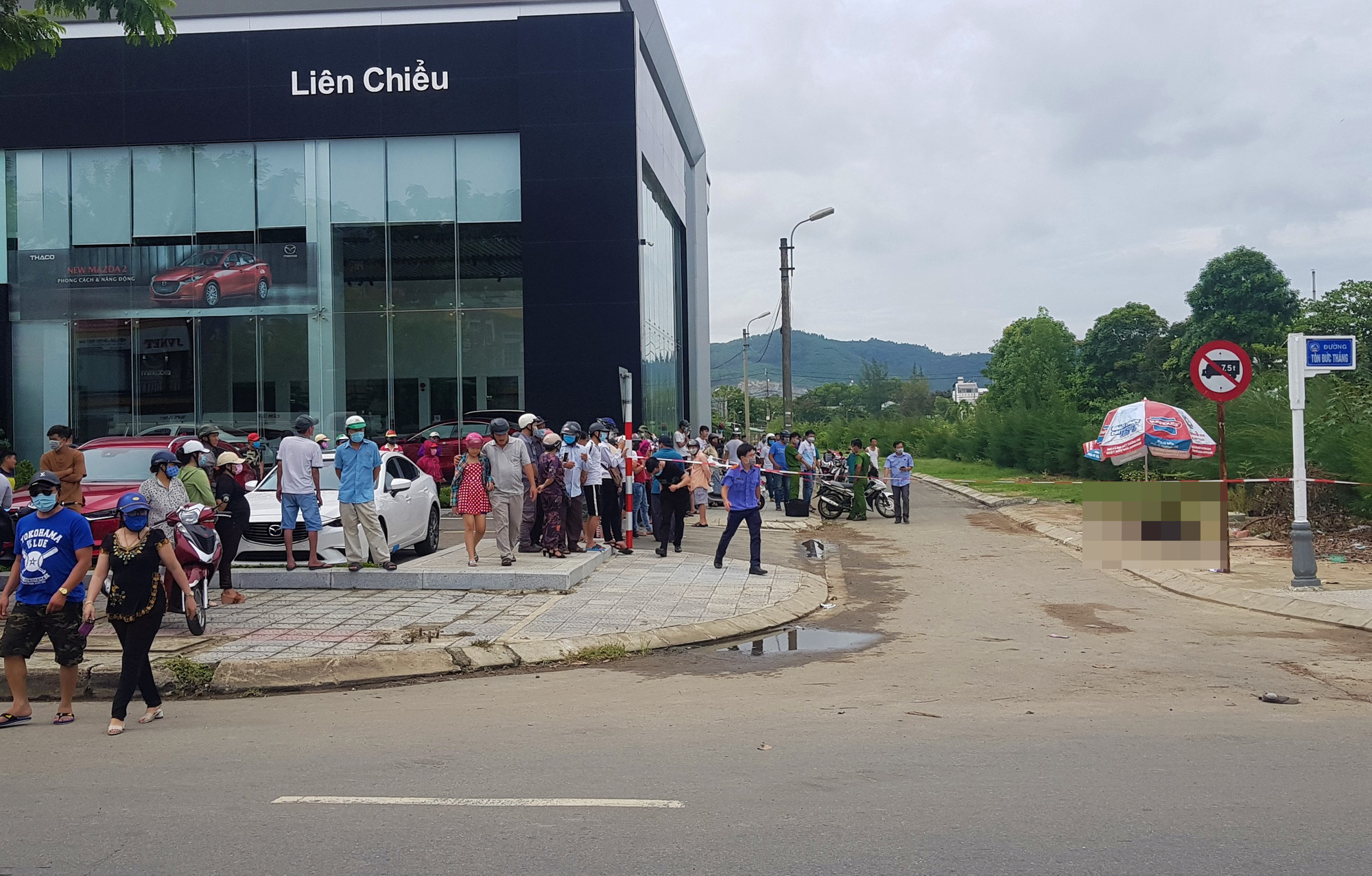 Hiện trường nơi phát hiện thi thể nạn nhân.