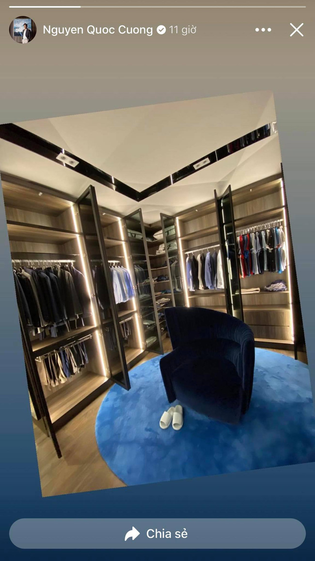 Phòng thay đồ sang trọng của Cường Đô La