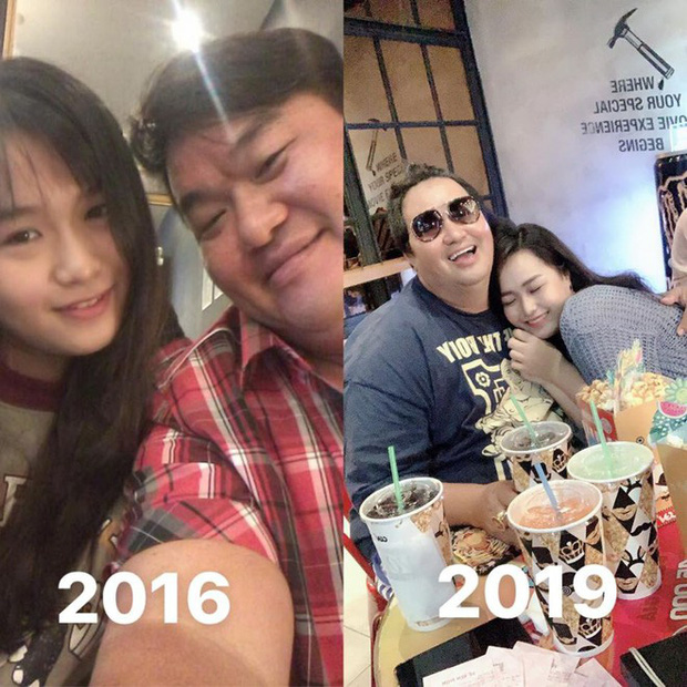 Hai bố con thân thiết