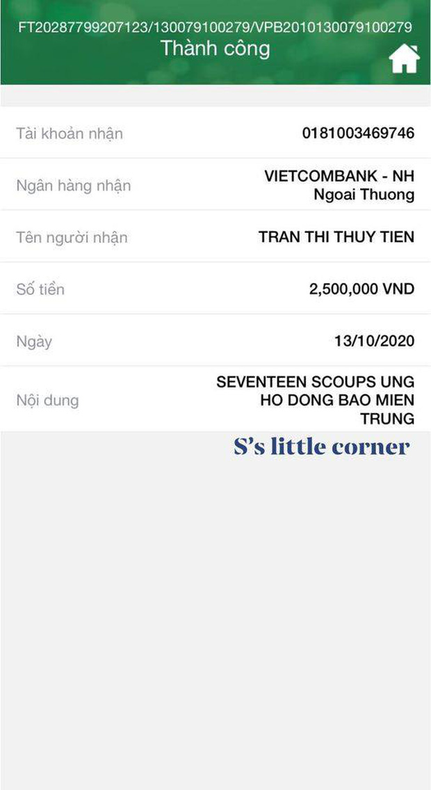 S's little corner - blog fan S.Coups (SEVENTEEN) ủng hộ 2 triệu 500 ngàn đồng