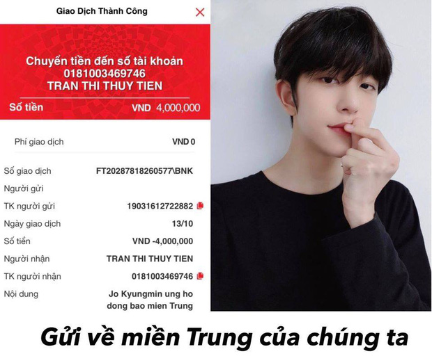 MINation - Kyungmin Vietnamese Fanpage - fanpage của thí sinh I-LAND Jo Kyungmin ủng hộ 4 triệu đồng