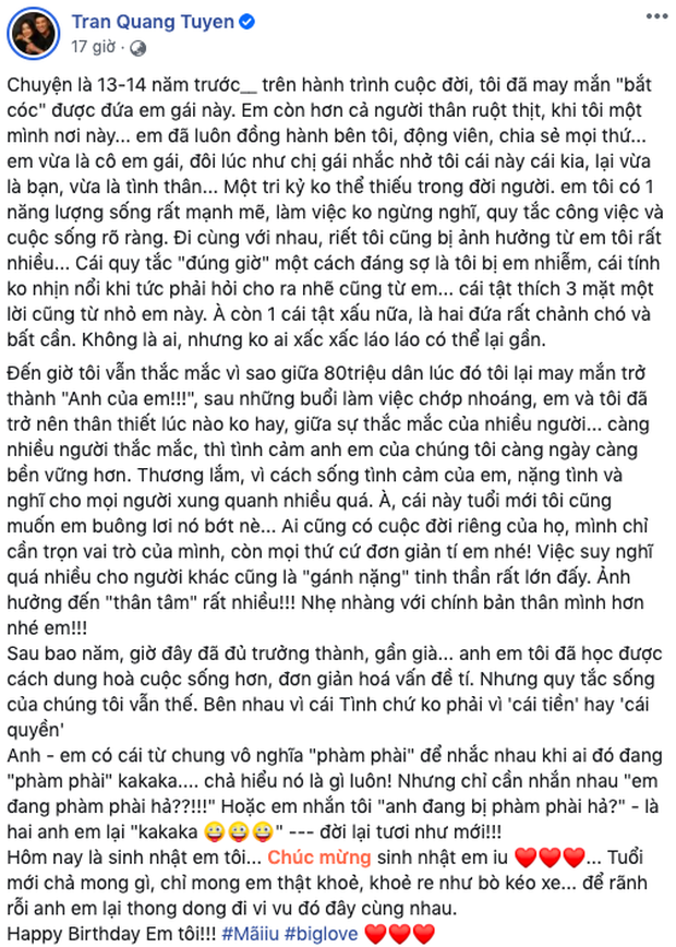 Bạn thân lâu năm đăng tải bài viết hé lộ tính cách ngoài đời của Hà Tăng