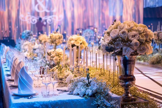 Một không gian tiệc cưới được làm tại Gem Center (Ảnh: Gemcenter)