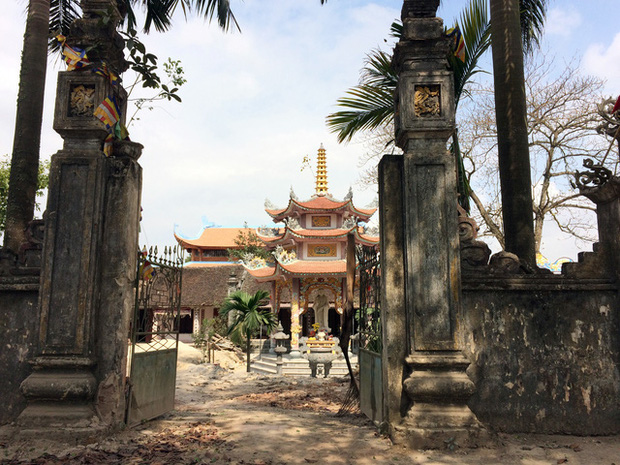 Chùa làng Phụ Chính - nơi 2 cây sưa quý vừa được chặt hạ để chờ bán đấu giá