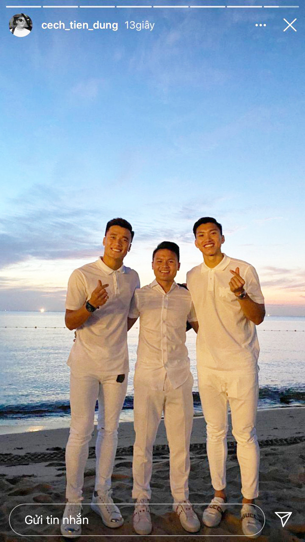 Tiến Dũng, Quang Hải và Văn Hậu tạo thành bộ ba 