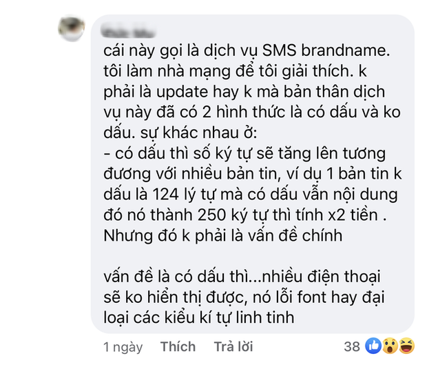Một người dùng Facebook tự nhận là nhân viên nhà mạng giải thích