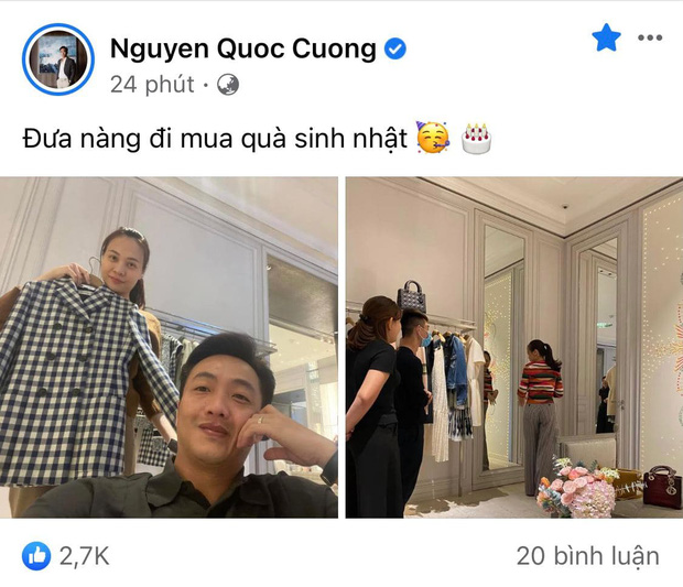 Cường Đô La đích thân dẫn Đàm Thu Trang đi mua quà sinh nhật