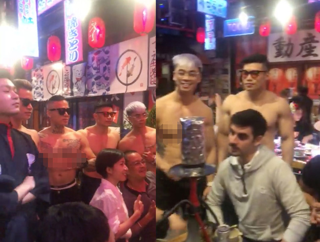 Dàn 6 múi không chỉ phục vụ mà sẵn sàng chụp ảnh check-in khi thực khách có yêu cầu.