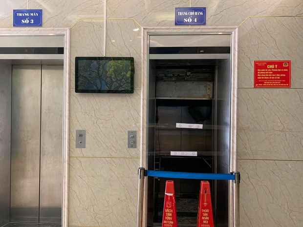 Thang máy gặp sự cố đang được niêm phong phục vụ công tác điều tra