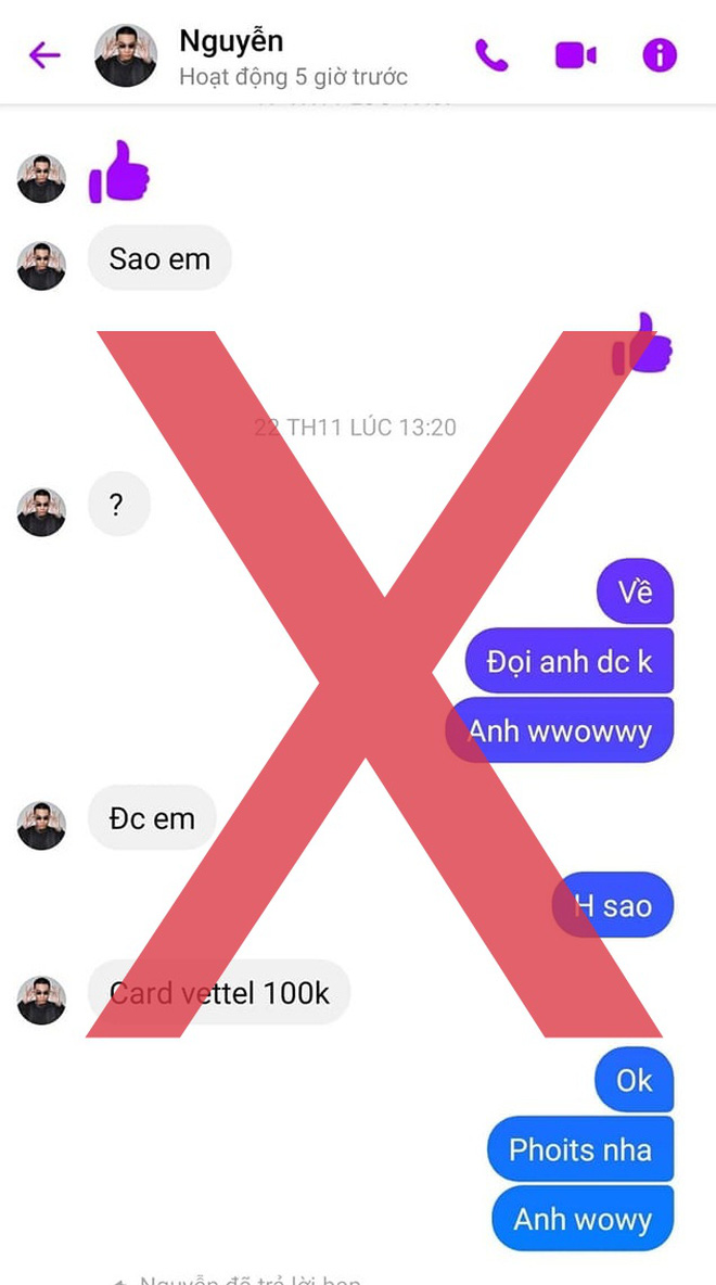 Tin nhắn vay tiền từ các tài khoản mạo danh Wowy, nam rapper cho biết kẻ xấu sẽ mượn từ vài triệu đến hơn chục triệu đồng 