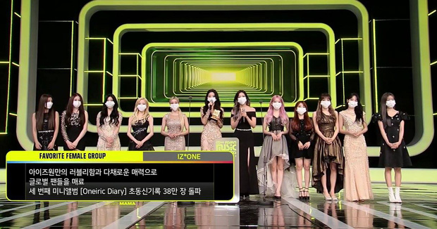 IZ*ONE thắng giải Nhóm nhạc nữ được yêu thích