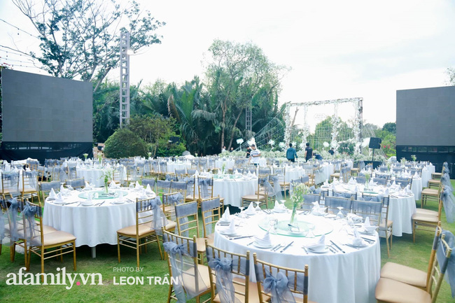 Toàn cảnh không gian tiệc cưới ngoài trời