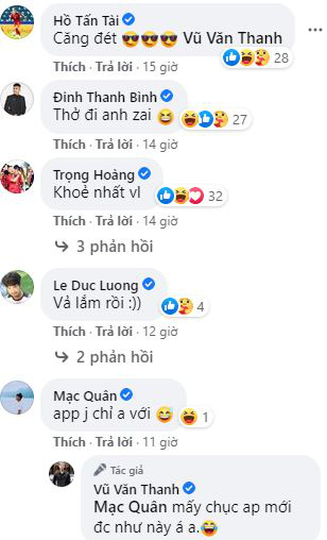 Bình luận của hội tuyển thủ về ảnh body của Văn Thanh