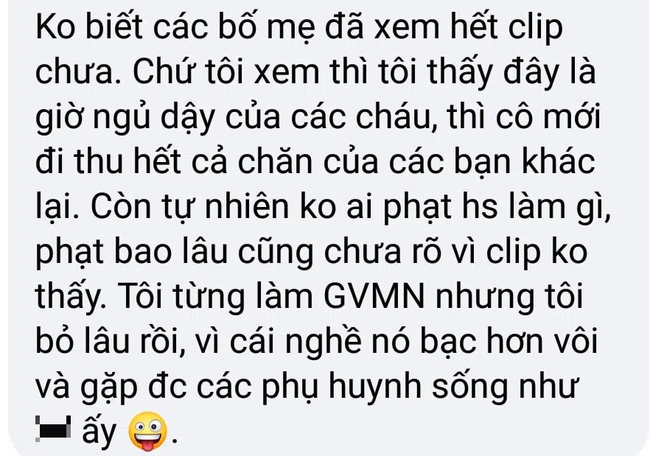 Bình luận của một cô giáo mầm non.