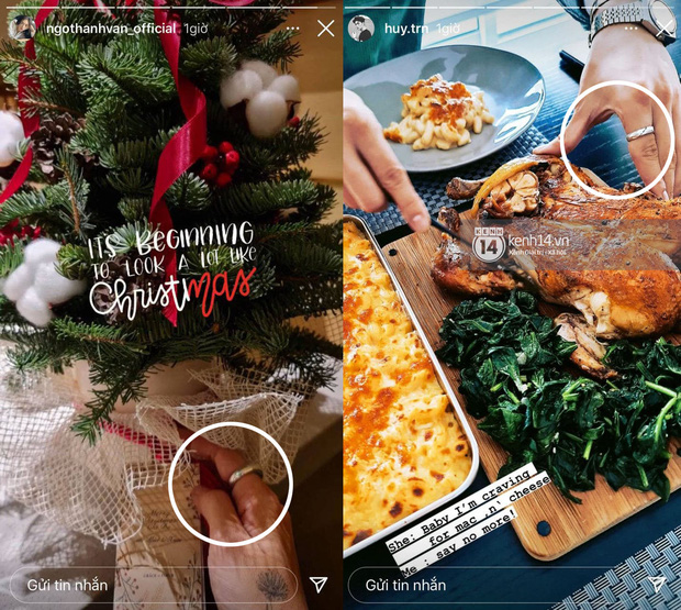 Huy Trần và Ngô Thanh Vân cùng đeo chiếc nhẫn màu bạc, có thiết kế tựa tựa nhau ở ngón trỏ