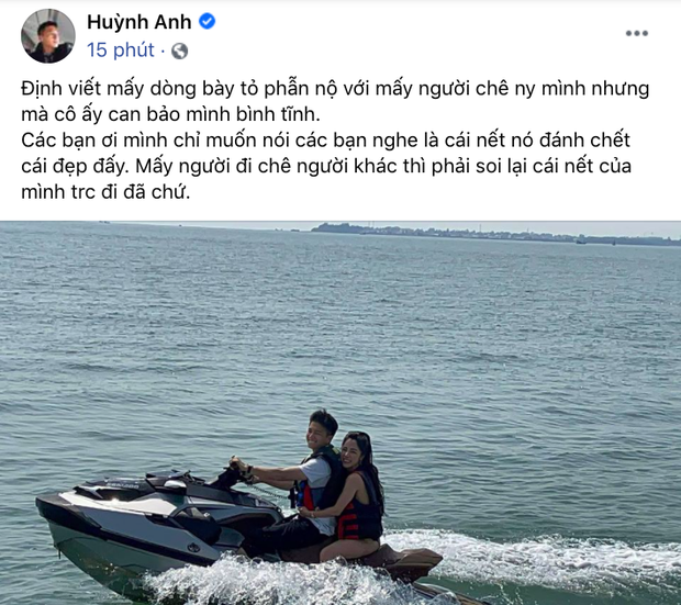 Huỳnh Anh đáp trả cực gắt khi bạn gái single mom liên tục bị chê bai về nhan sắc