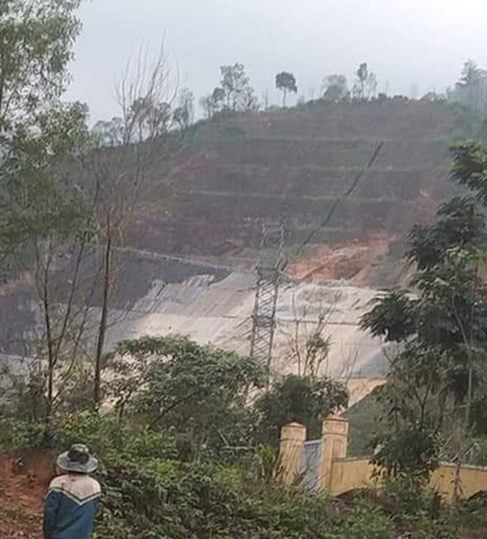 Khu vực xảy ra rò rỉ đường ống áp lực. Ảnh: NDCC