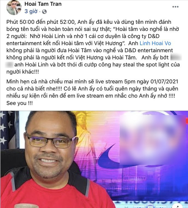 Hoài Tâm tố chồng Thu Phương nói sai sự thật và dùng tên của anh để đánh bóng tên tuổi