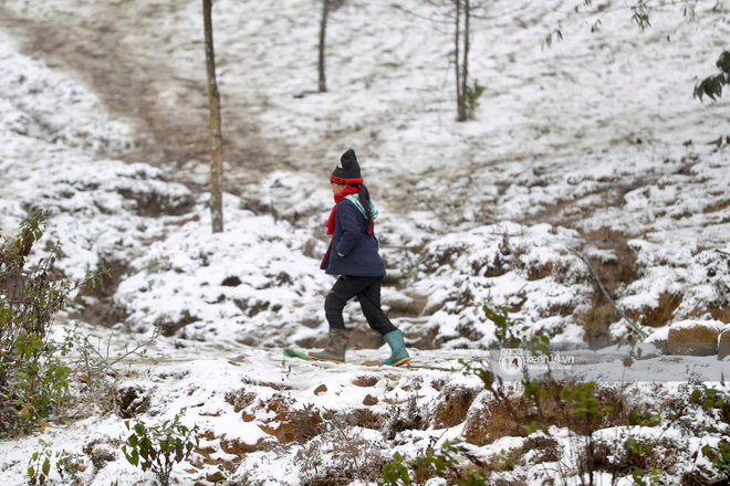 Trong đêm qua và rạng sáng 11/1, nhiệt độ ở Y Tý đã xuống âm độ và xuất hiện tuyết rơi (Ảnh: Phương Thảo)