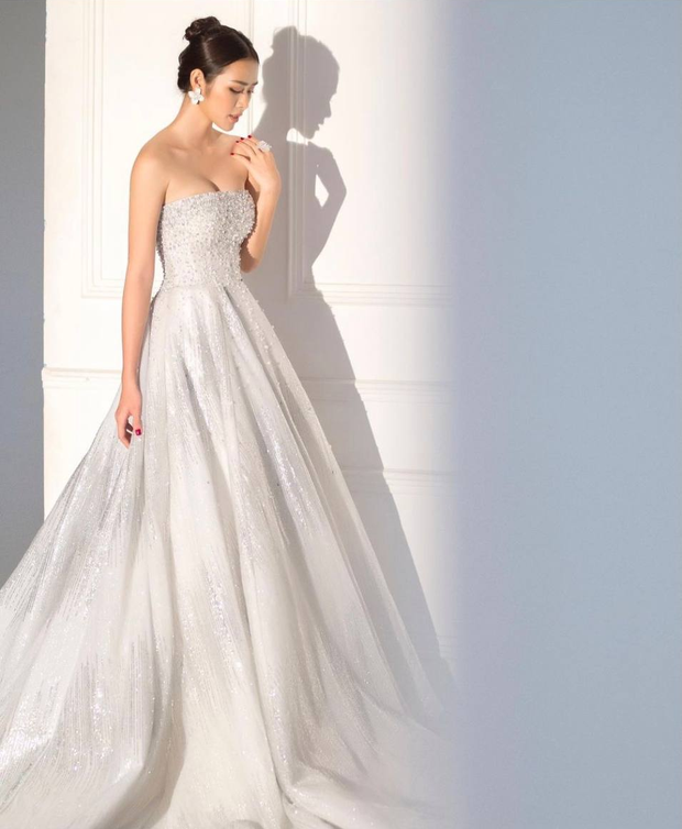 Bức ảnh mặc váy cưới gây xôn xao của Diệp Bảo Ngọc