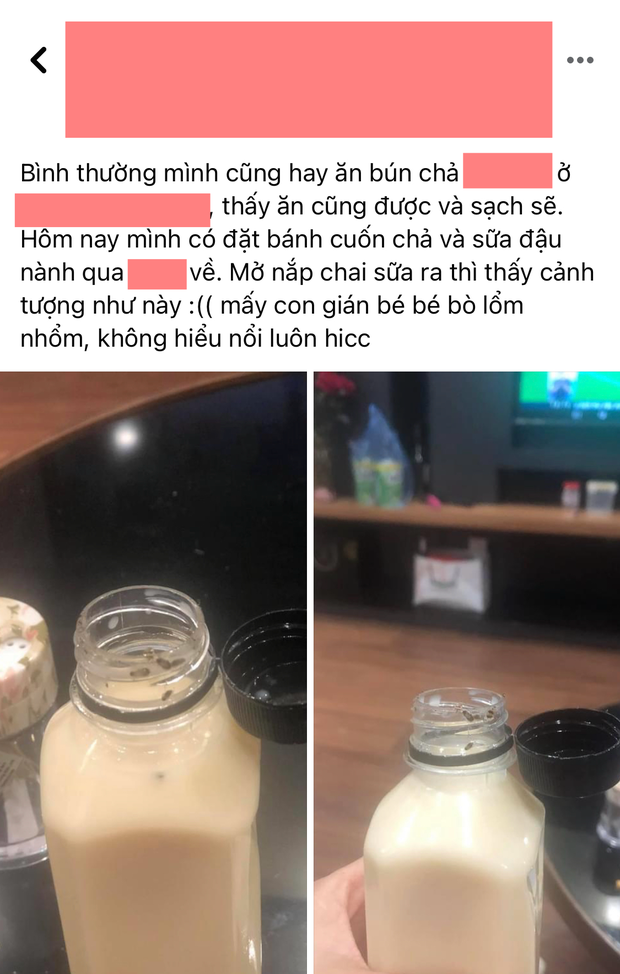 Hai bài đăng lên tiếp tố cửa nắp của bình chai sữa đậu có trứng gián