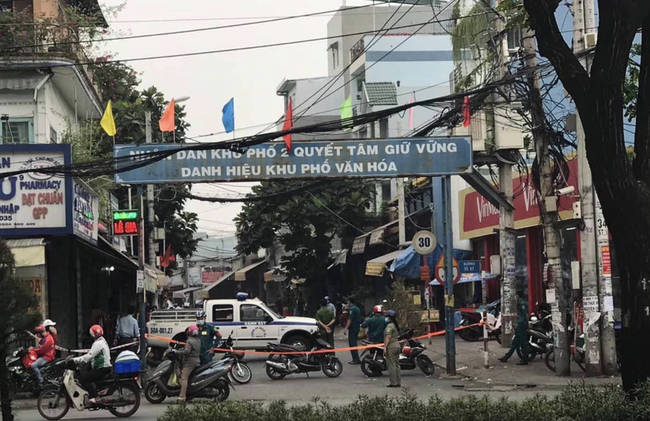 Khu vực đường Hà Thị Khiêm, phường Trung Mỹ Tây, quận 12 bị phong tỏa.