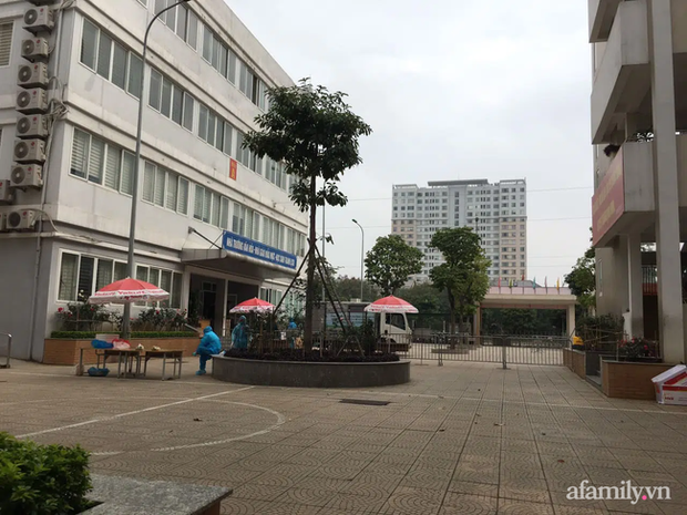 Khu vực cách ly tại trường tiểu học Xuân Phương