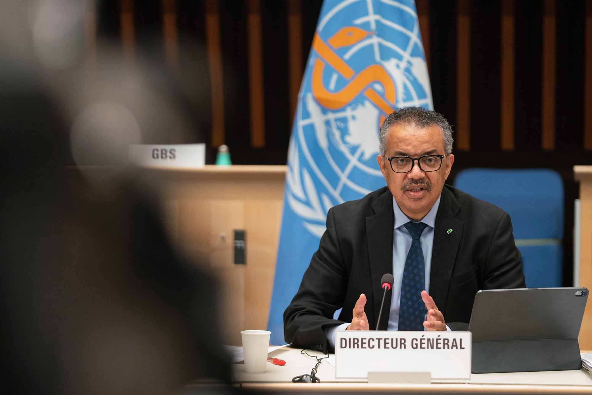 Tổng Giám đốc WHO Tedros Adhanom Ghebreyesus trong cuộc họp ban điều hành WHO hồi tháng Giêng