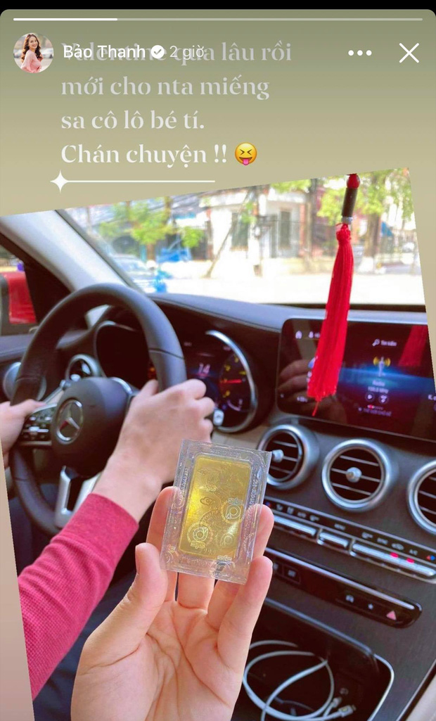 Mẹ bầu Vbiz Bảo Thanh hờn trách vì chồng tặng 